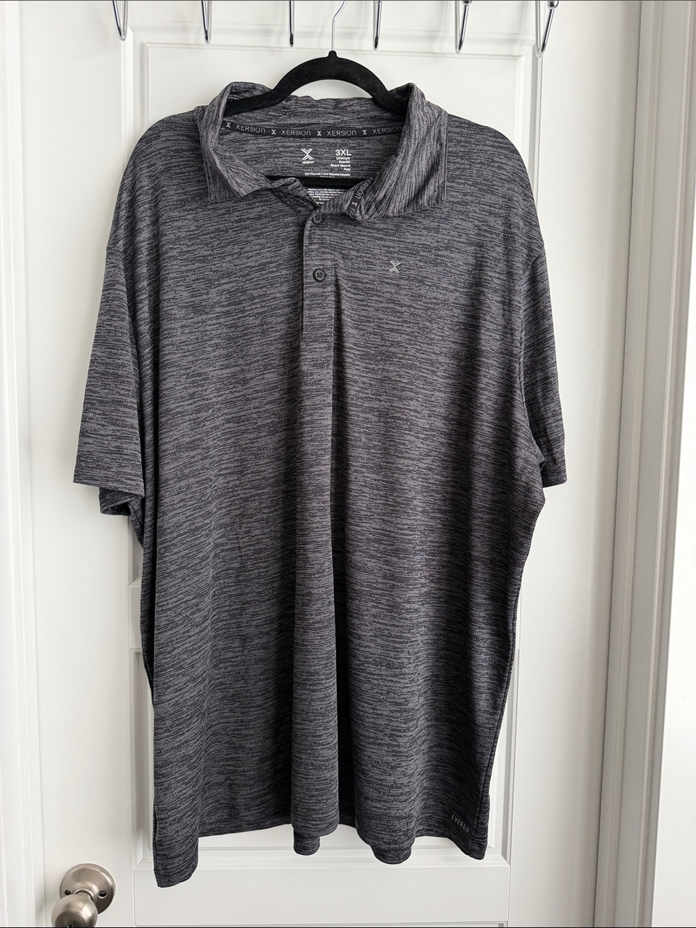 Xersion Men's Heathered Charcoal Polo - Dark Gray